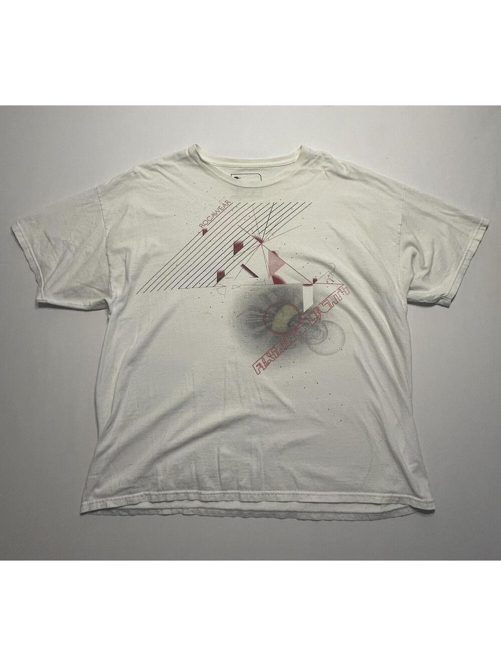 Rocawear Graphic Print Cotton T-Shirt White Mens XL St Slv